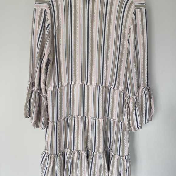 Blue Island Beach Striped Ultra Mini Cover Up Size Medium - Picture 2 of 5